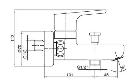 ECA Luna Banyo Bataryası + ECA Niobe Mafsallı Duş Seti Banyo Üst Takımı