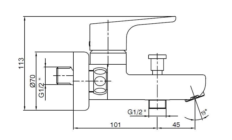 ECA Luna Banyo Bataryası  + T-MAY Çamlıca Oval Borulu Hareketli Sürgülü Duş Seti Üst Takımı