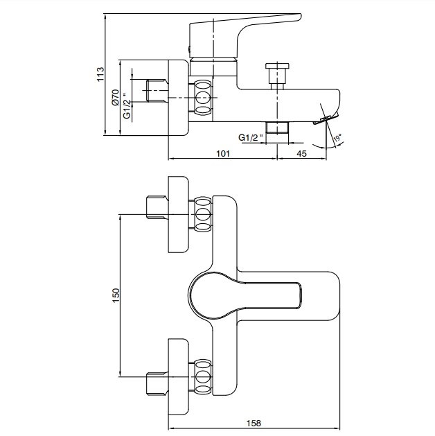 ECA Luna Gold Banyo Bataryası Altın Renkli 102802450