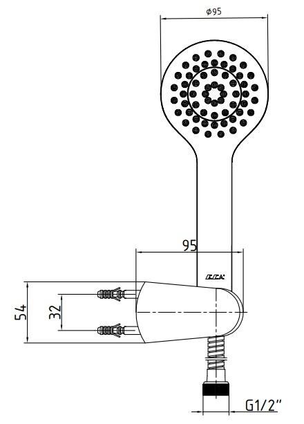 ECA Luna Mafsallı Duş Seti Banyo Üst Takımı 102117341