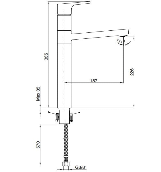 ECA Luna Yüksek Tip Lavabo Bataryası 102108949