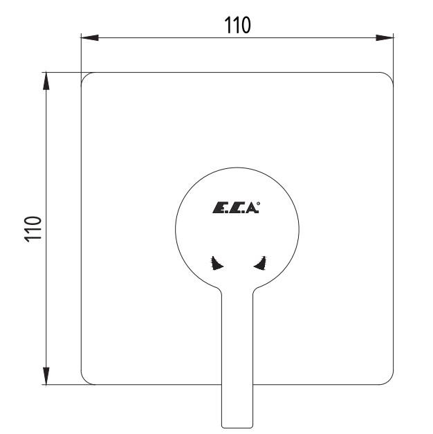 ECA Mina Ankastre Duş Bataryası Sıva Üstü 102167104H-K