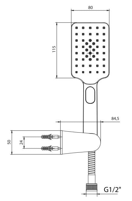 ECA Mina Ankastre Gömme Banyo Bataryası Duş Seti Tüm Parçalar Dahil 40x40