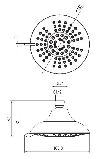 ECA Mina Banyo Yuvarlak Duş Başlığı 15x15 102145069