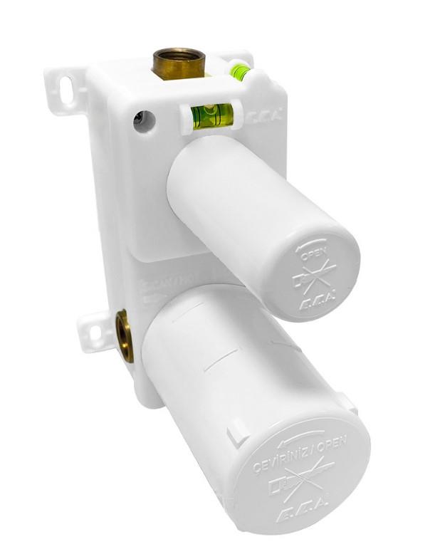 ECA Myra Ankastre Gömme Banyo Bataryası Mat Beyaz Duş Seti Tüm Parçalar Dahil Tavandan