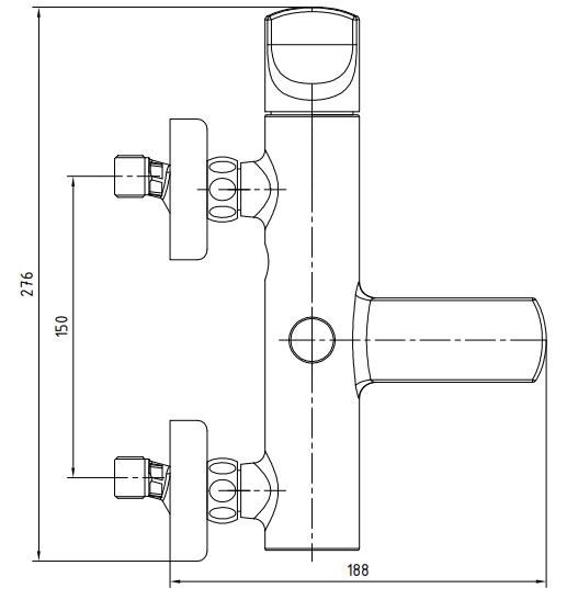 ECA Myra Banyo Bataryası 470H+Myra Mafsallı Duş Üst Takım 343H    2'li Set