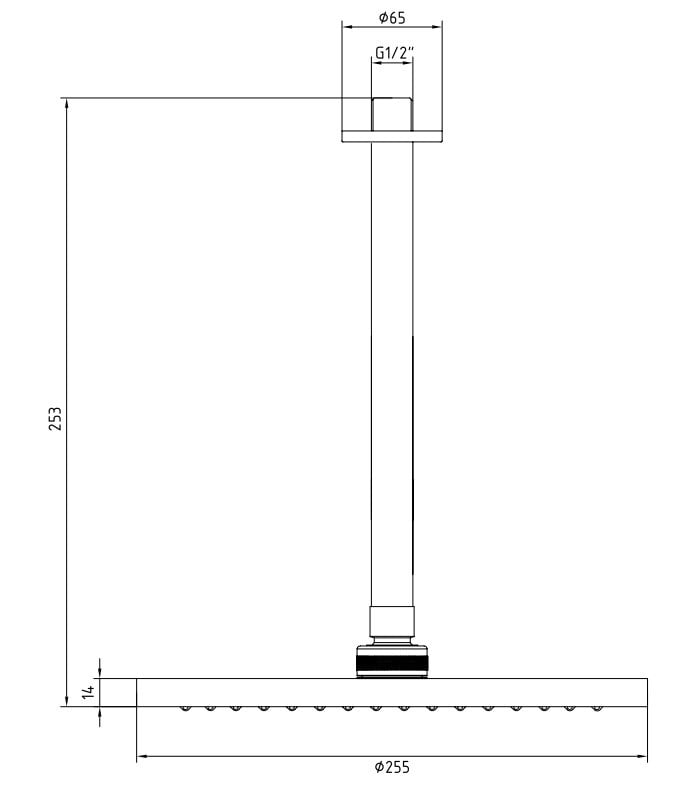 ECA Myra Banyo Yuvarlak Tavandan Duş Başlığı 25x25 102145033