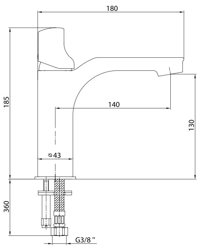 ECA Myra Lavabo Bataryası Mat Beyaz Renkli 102108986C4  