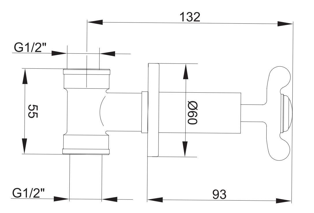 ECA Neo Klasik Ara Kesme Valfi 1/2 102151009