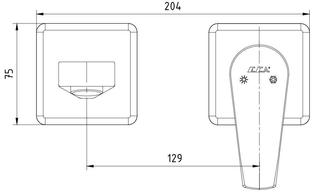 ECA Niobe Ankastre Lavabo Bataryası Sıva Üstü Çift Rozet 102167613-KK