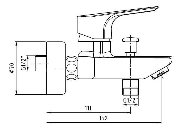 ECA Niobe Banyo Bataryası + T-MAY Belen Kare Borulu Hareketli Sürgülü Duş Seti Üst Takımı