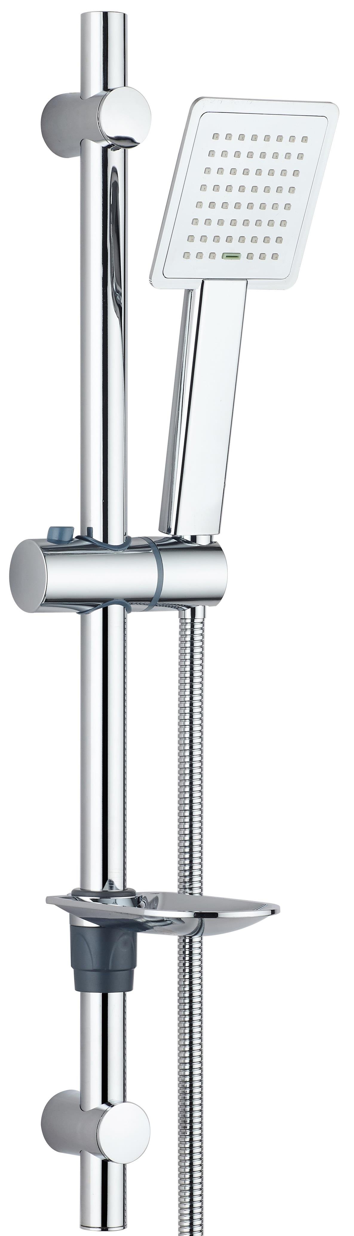 ECA Niobe Banyo Bataryası + T-MAY Çam Oval Borulu Hareketli Sürgülü Duş Seti Üst Takımı