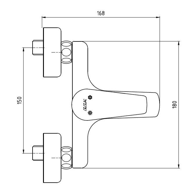 ECA Niobe Banyo Bataryası+ECA Spil Duş Takımı+Metal 3 Köşe Raf   (482+023)
