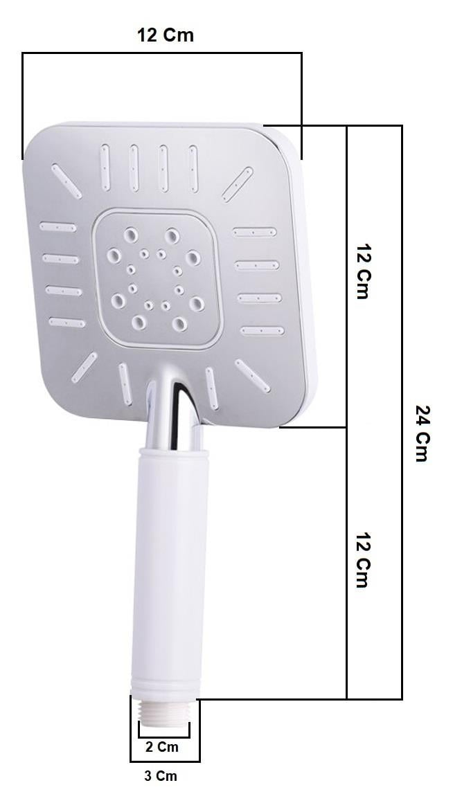 ECA Nita Banyo Bataryası + T-MAY Çamlıca Kare Borulu Hareketli Sürgülü Duş Seti Üst Takımı
