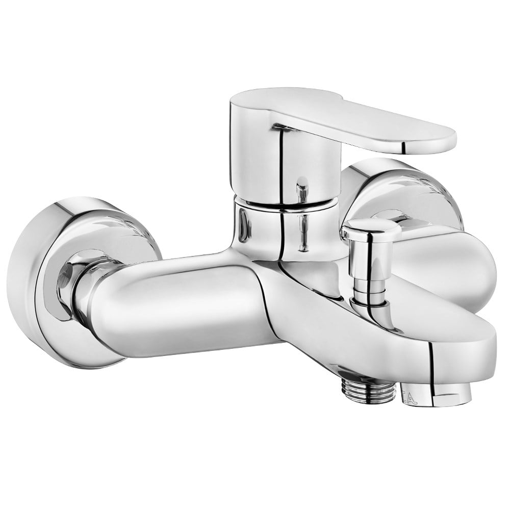ECA Nita Banyo Bataryası+T-MAY Banyo Bostan Oval Tepe Duş Takımı Seti Paslanmaz Krom