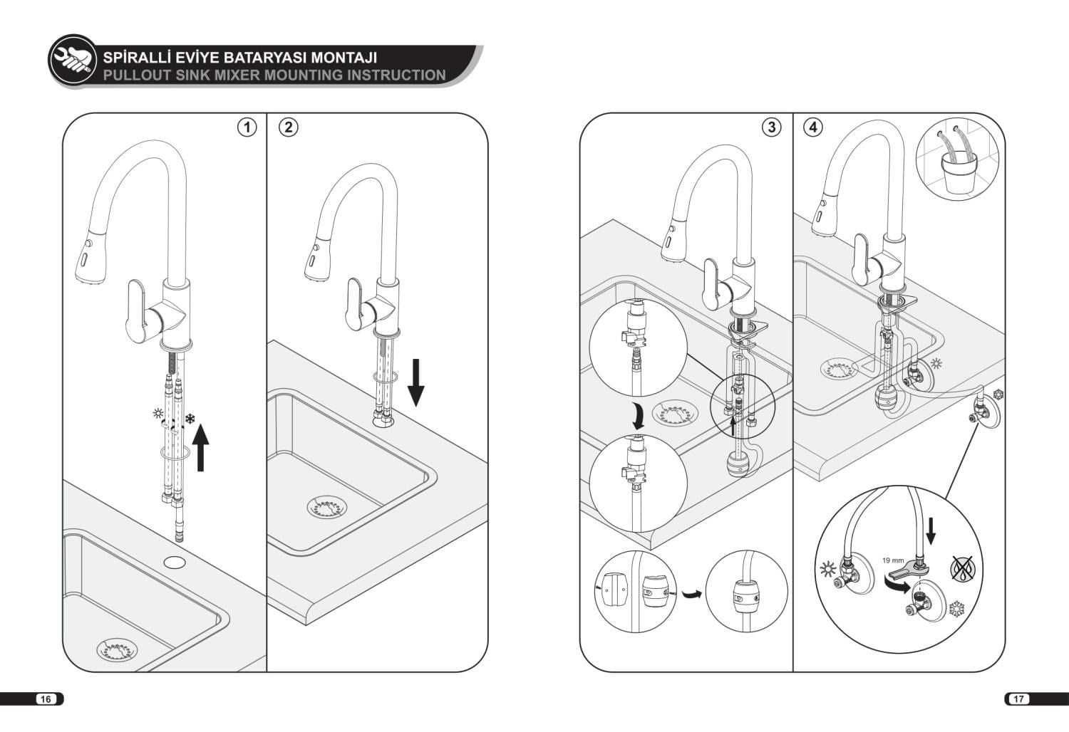 ECA Nita Kuğu Borulu Lavabo Bataryası 102188036