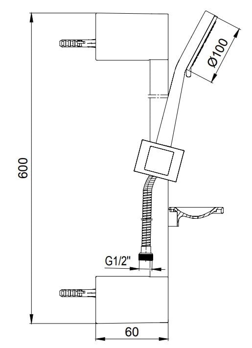 ECA Nobilis Banyo Hareketli Sürgülü Duş Seti Üst Takımı Altın Renkli 102846011