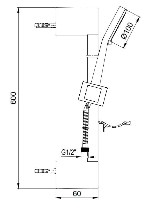ECA Nobilis Banyo Hareketli Sürgülü Duş Seti Üst Takımı Altın Renkli 102846011