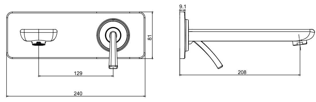 ECA Novita Ankastre Lavabo Bataryası Sıva Üstü Ve Sıva Altı Grubu Tek Rozet