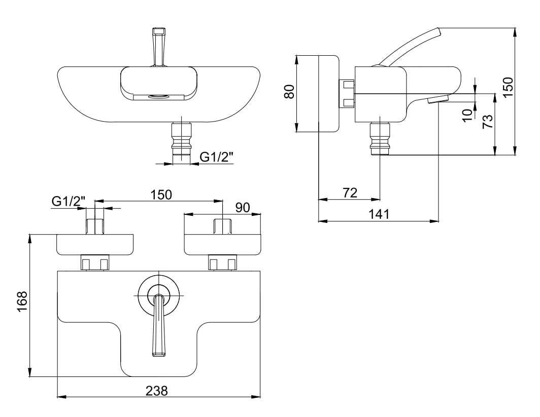 ECA Novita Banyo Bataryası + ECA Minimal Mafsallı Duş Seti Banyo Üst Takımı