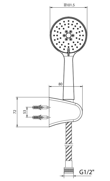 ECA Novita Banyo Bataryası + ECA Niobe Mafsallı Duş Seti Banyo Üst Takımı