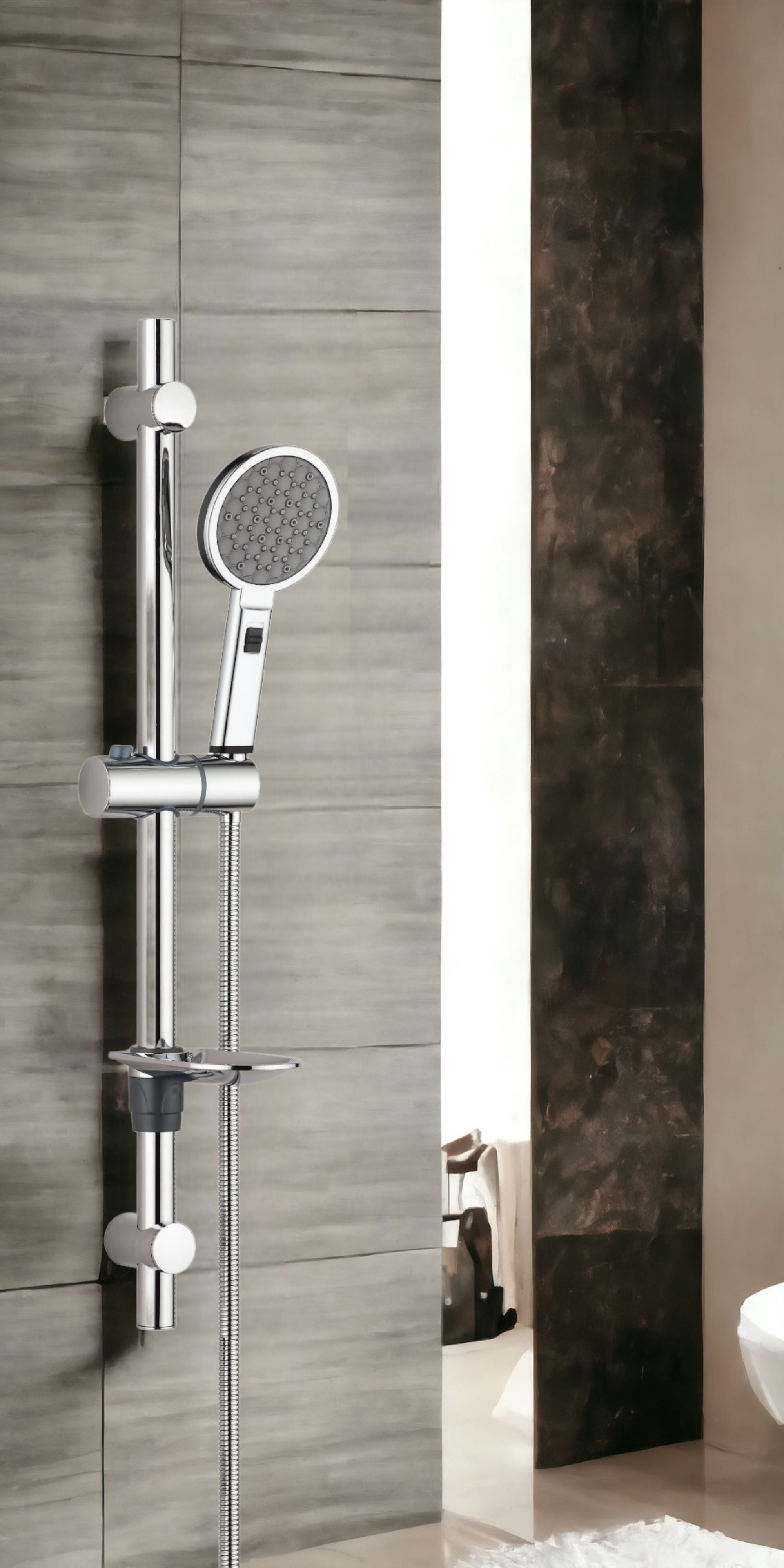 ECA Pınar Banyo Bataryası + T-MAY Gediz Oval Borulu Hareketli Sürgülü Duş Seti Üst Takımı