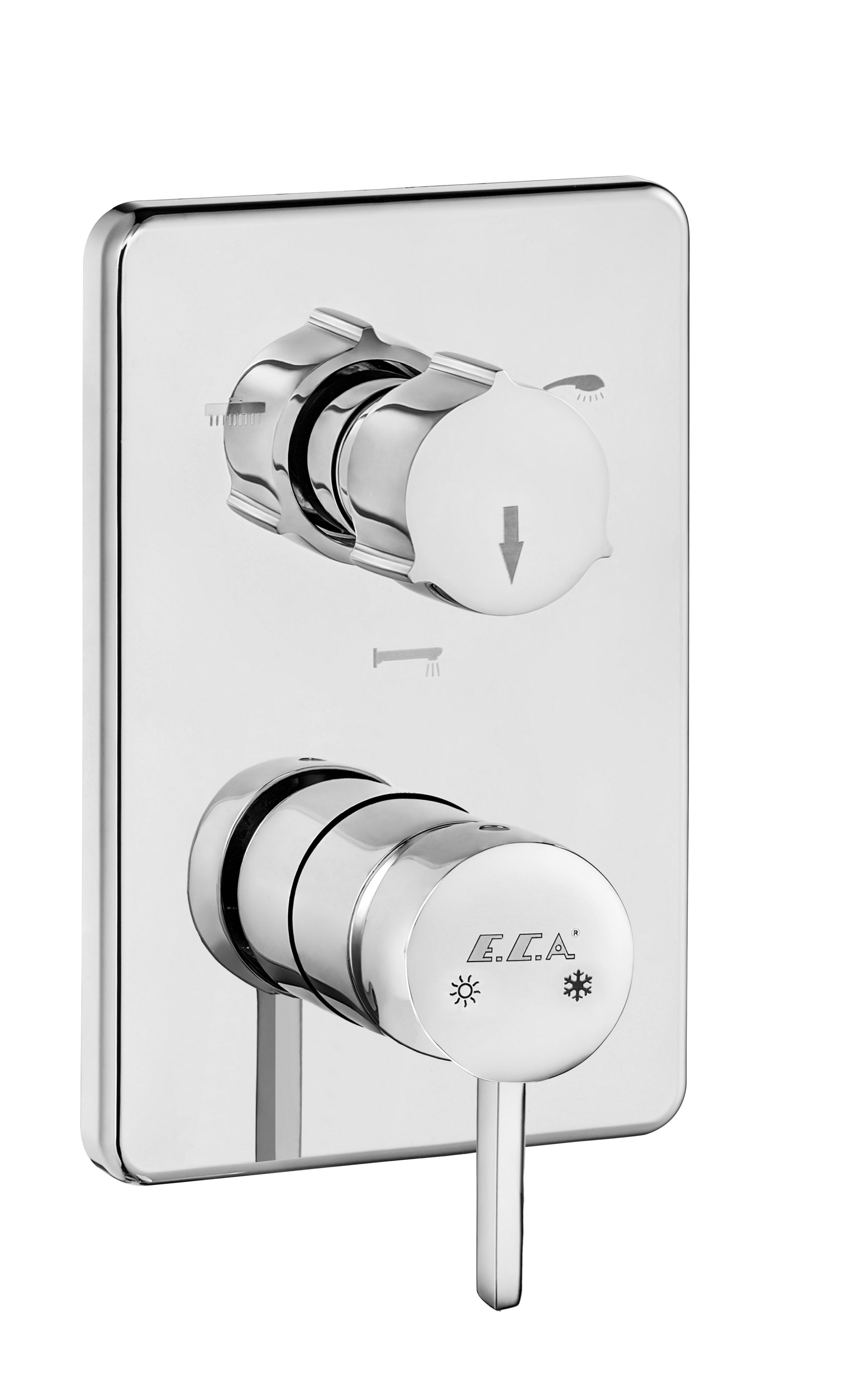 ECA Purity Ankastre Gömme Banyo Bataryası Duş Seti  Tüm Parçalar Dahil 25x25