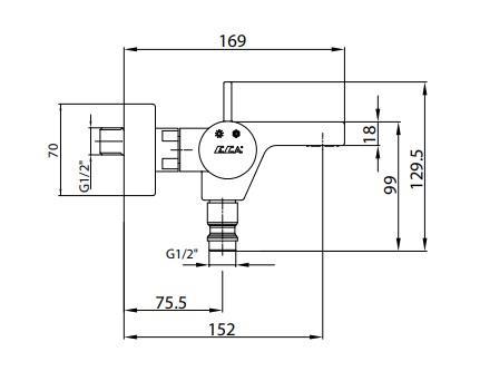 ECA Purity Banyo Bataryası 477H+Myra Sürgülü Duş Üst Takım 030H   2'li Set