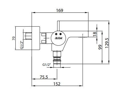 ECA Purity Banyo Bataryası+TEMA Rain Slim Tepe Duş Seti+3'lü Raf   (477H+53220+Süngerlik) 3'lü Set