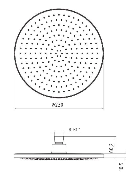 ECA Purity Banyo Yuvarlak Duş Başlığı 23x23 102145051