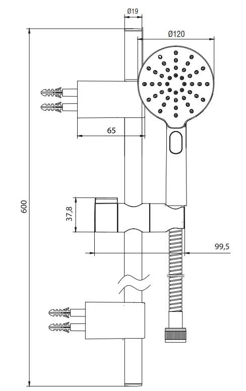 ECA Purity Plus Banyo Hareketli Sürgülü Duş Seti Üst Takımı 102146093