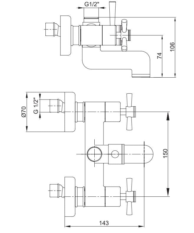 ECA Quadrille Banyo Bataryası Altın Renkli 102802230