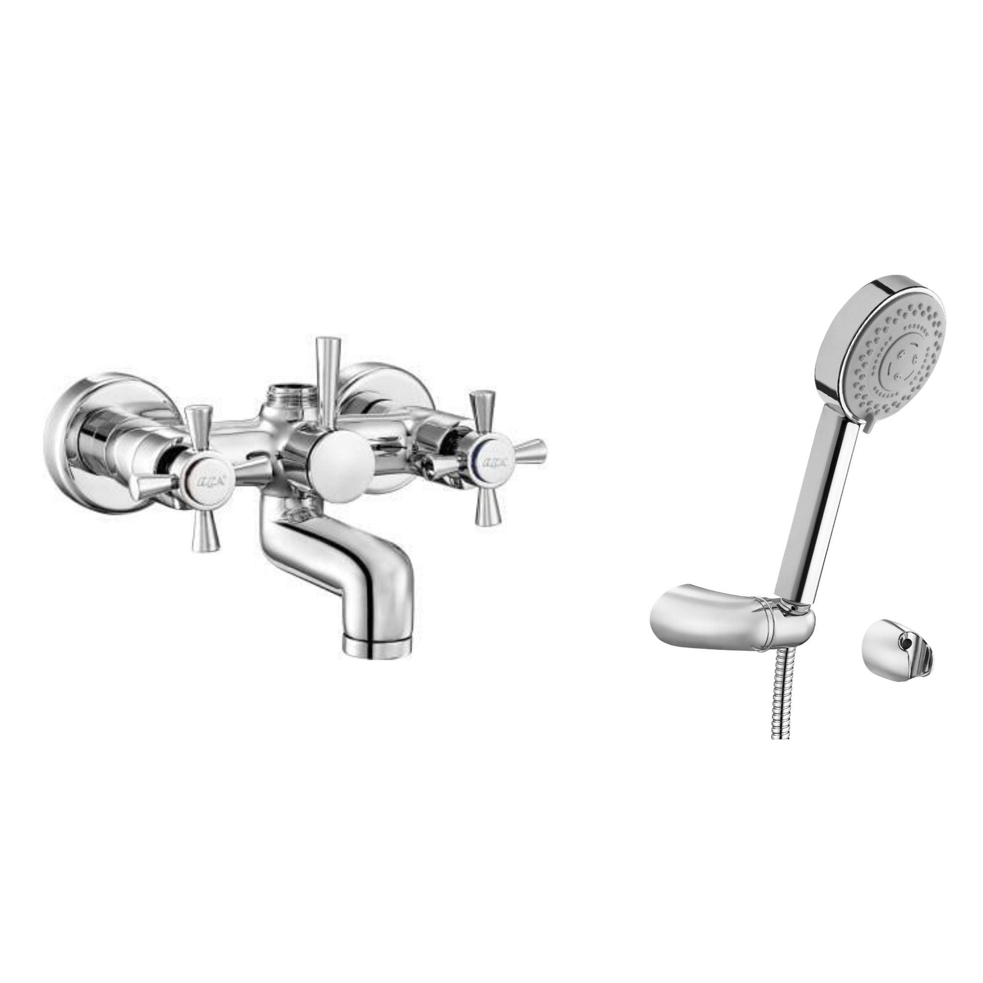 ECA Quadrille Banyo Bataryası + ECA Zafir Mafsallı Duş Seti Banyo Üst Takımı