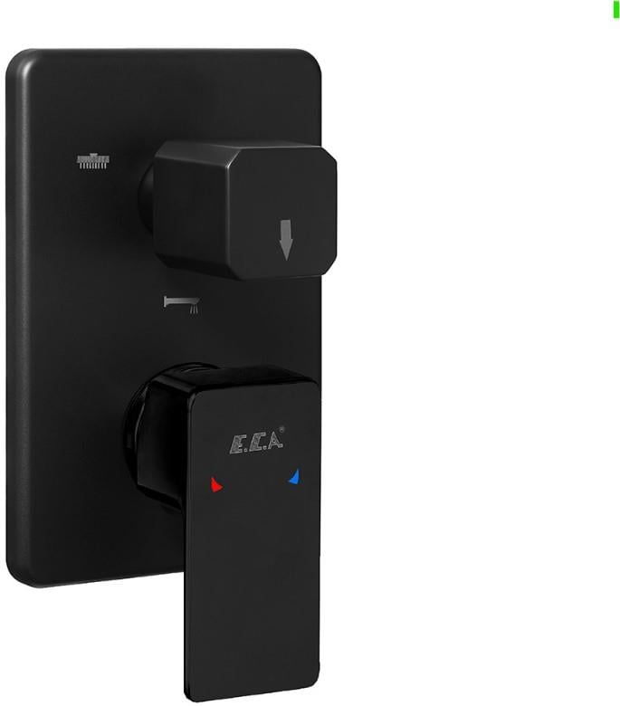 ECA Royal Ankastre Gömme Banyo Bataryası Mat Siyah Duş Seti Tüm Parçalar Dahil