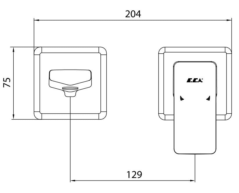 ECA Royal Ankastre Lavabo Bataryası Sıva Üstü Çift Rozet 102167621-KK