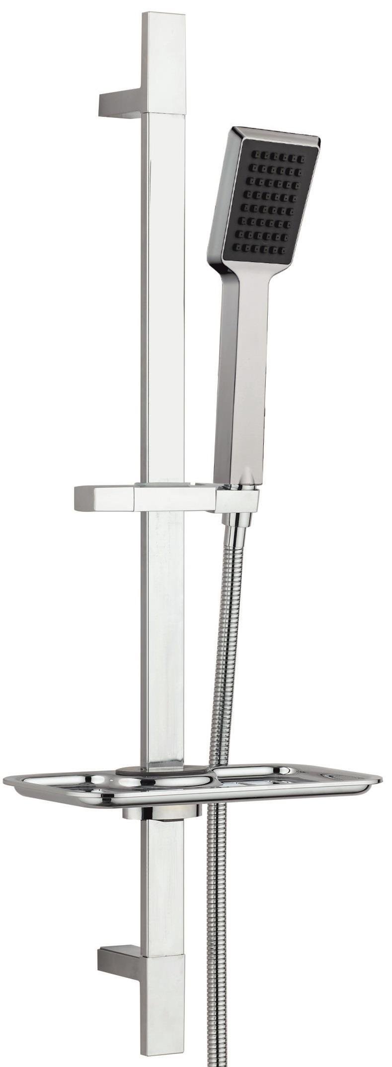 ECA Royal Banyo Bataryası + T-MAY Arya Kare Borulu Hareketli Sürgülü Duş Seti Üst Takımı