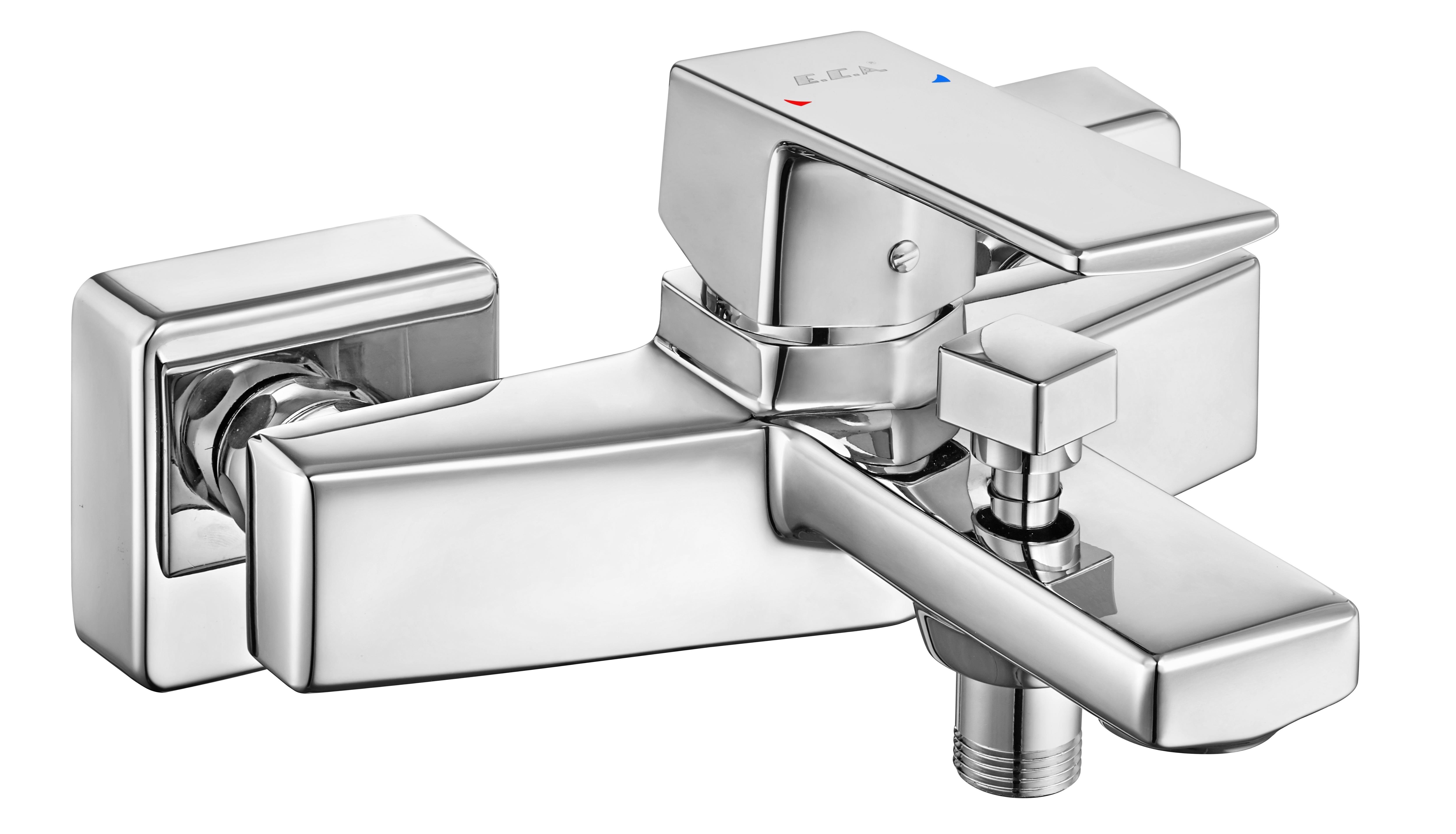 ECA Royal Banyo Bataryası + T-MAY Arya Kare Borulu Hareketli Sürgülü Duş Seti Üst Takımı