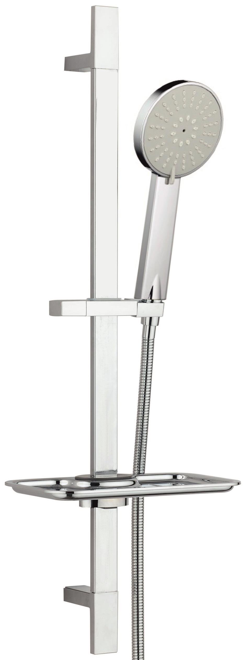 ECA Royal Banyo Bataryası + T-MAY Lidya Kare Borulu Hareketli Sürgülü Duş Seti Üst Takımı