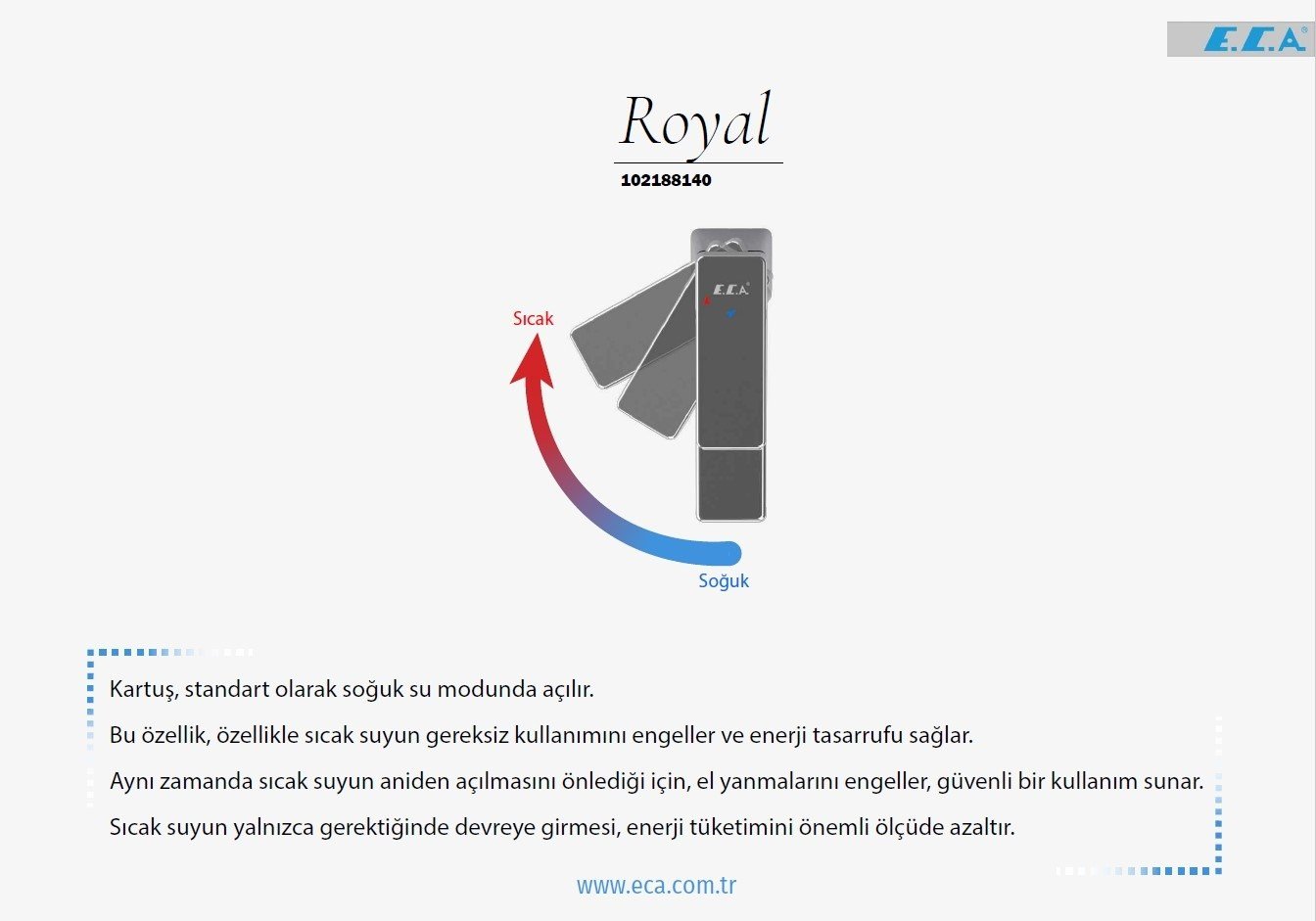 ECA Royal Lavabo Bataryası Mat Siyah Ecotechnology 102188140C1