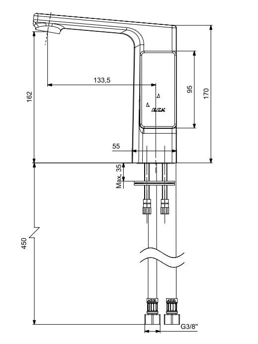 ECA Royal Yandan Kollu Lavabo Bataryası 102188667