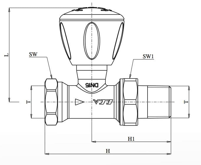 ECA RV3 1/2 Düz Radyatör Valfi Petek Havlupan Vanası 602120725