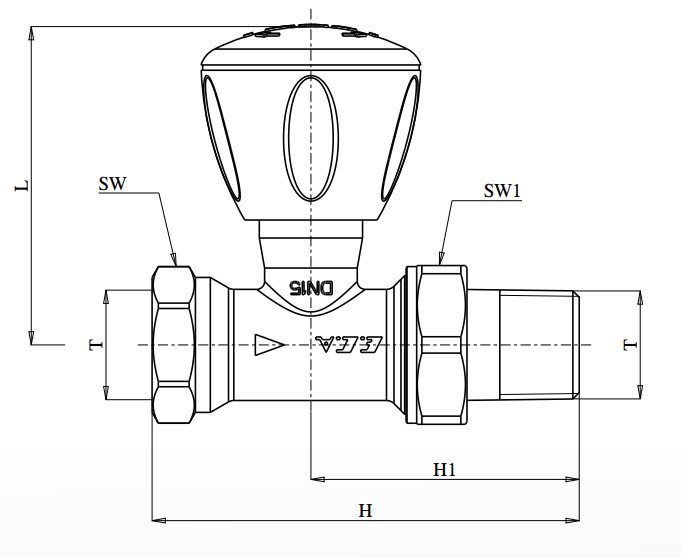 ECA RV3 1/2 Düz Radyatör Valfi Petek Havlupan Vanası 602120725