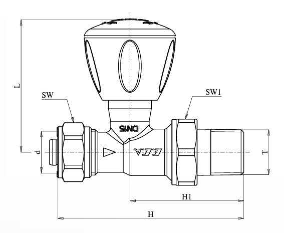 ECA RV3 1/2 Düz Radyatör Valfi Pex 602120752
