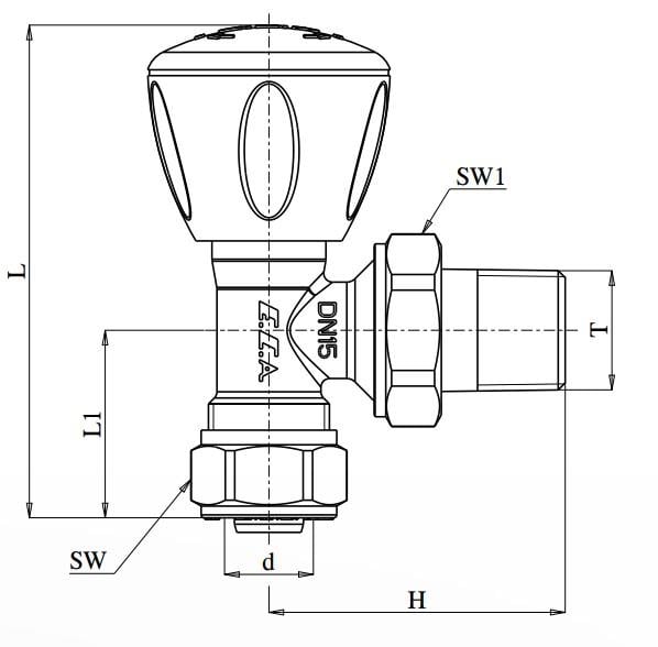 ECA RV3 1/2 Köşe Radyatör Valfi Pex Petek Havlupan Vanası 602120721