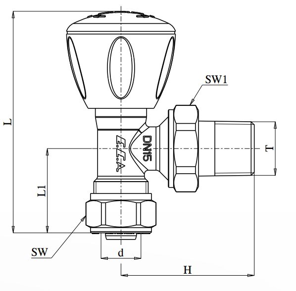 ECA RV3 1/2 Köşe Radyatör Valfi Pex Petek Havlupan Vanası 602120721