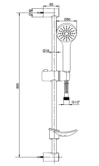 ECA Spil Banyo Hareketli Sürgülü Duş Seti Üst Takımı 102146023