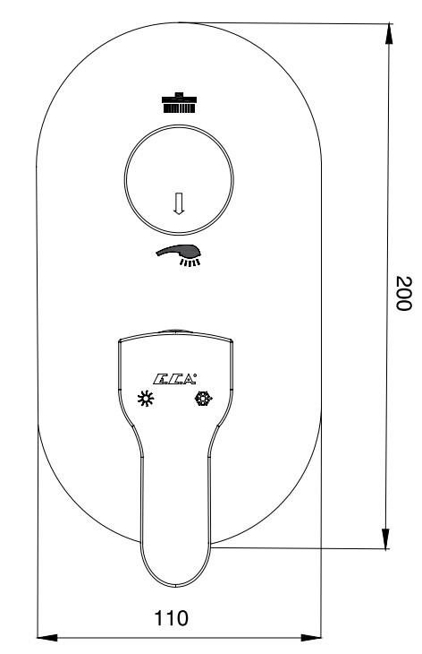 ECA Star Ankastre Banyo Bataryası Sıva Üstü 2 Yollu 102167209-EDE