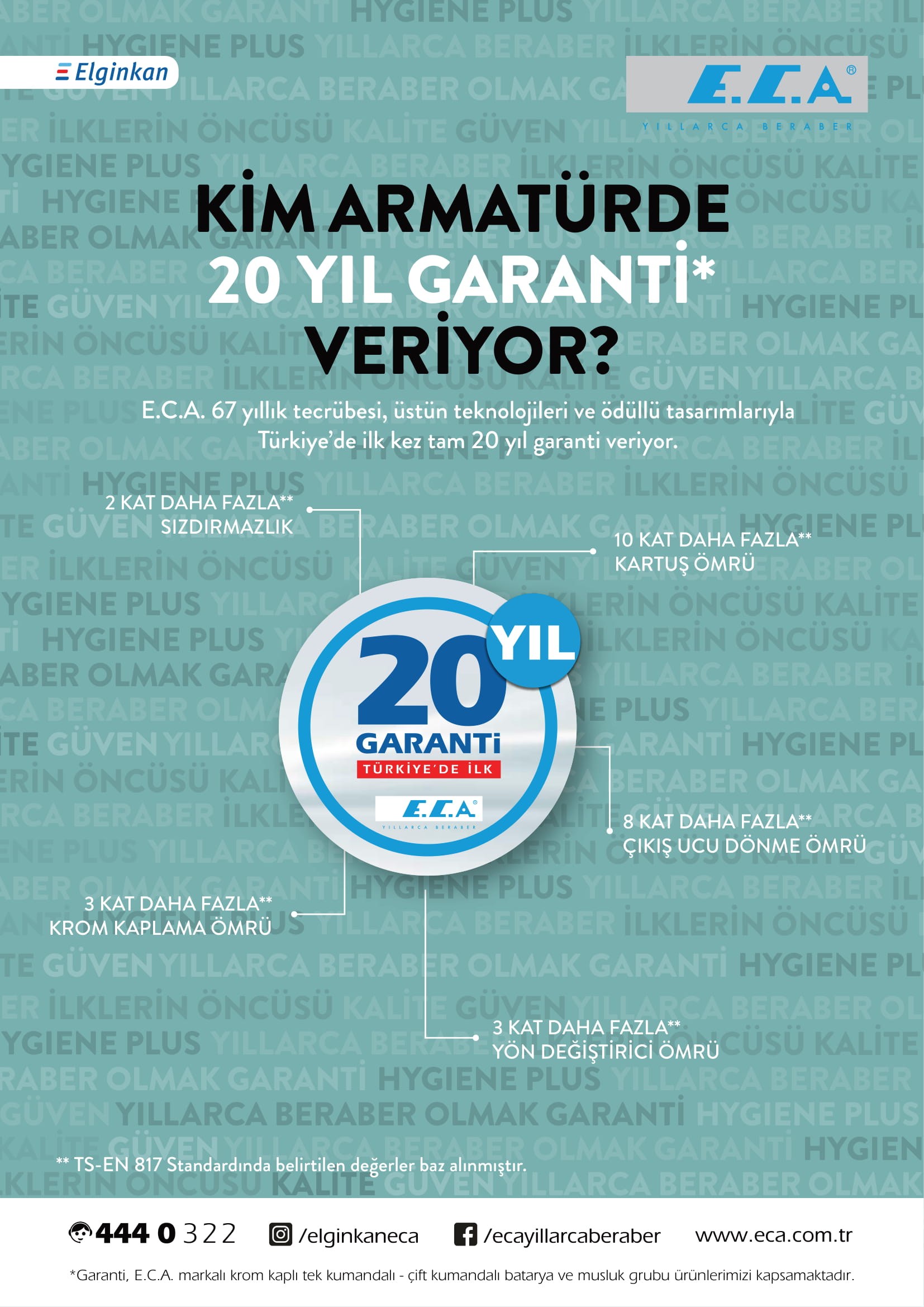 ECA Star Banyo Bataryası+T-MAY Banyo Çamlıca Kare Tepe Duş Takımı Seti Paslanmaz Krom