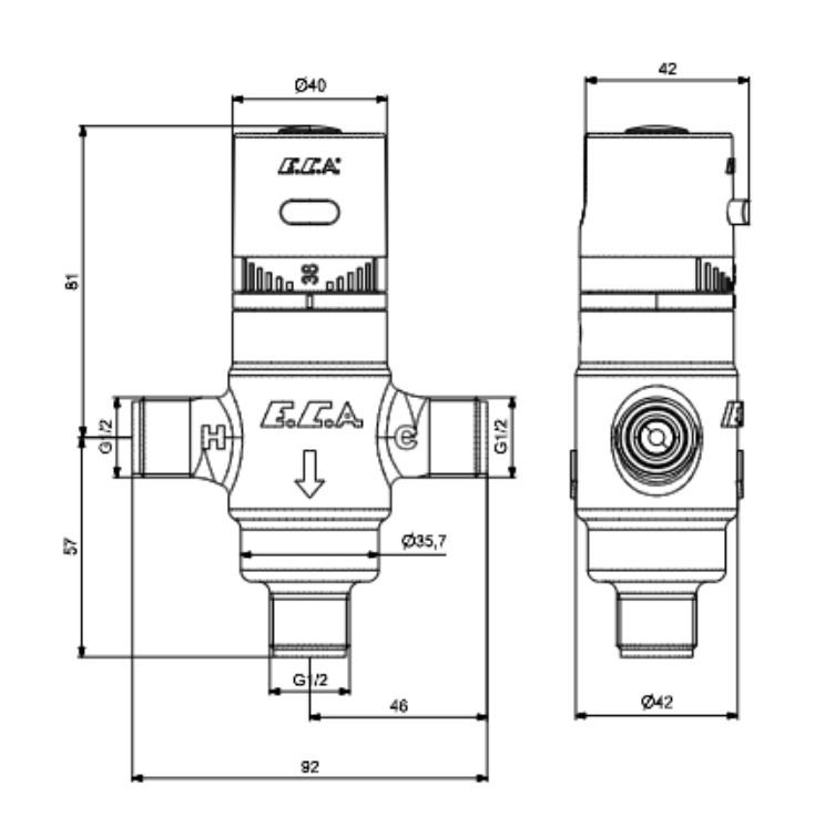 ECA Termostatik Karışım Vanası 402163002