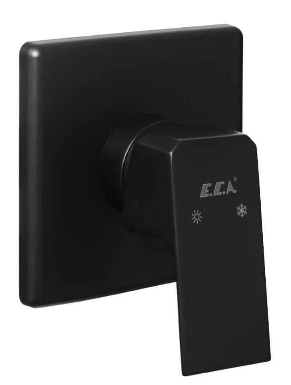 ECA Tiera Ankastre Duş Bataryası Sıva Üstü Mat Siyah 102167105C1-K